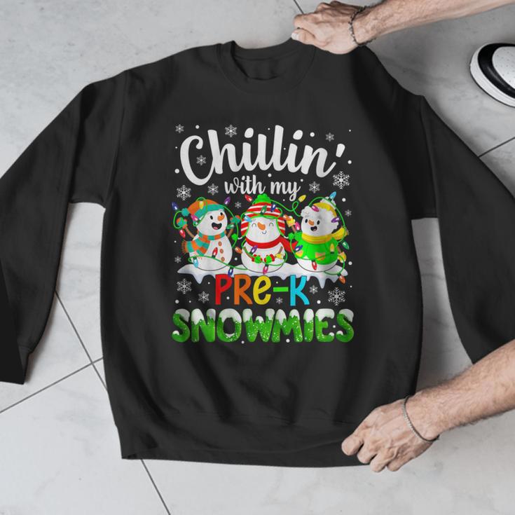 Chillin With My Pre-K Snowmies Christmas Teacher Xmas Men Graphic Sweatshirt, funny design Chillin With My Pre-K Snowmies Christmas Teacher Xmas Men Graphic Sweatshirt, funny design