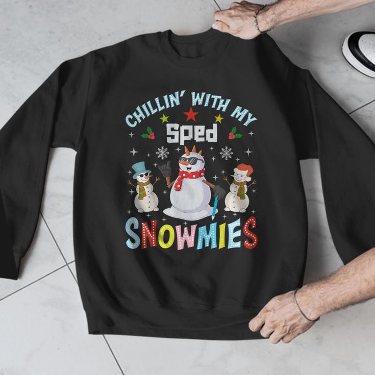 Chillin With My Sped Snowmies Teacher Student Christmas Men Graphic Sweatshirt, funny design Chillin With My Sped Snowmies Teacher Student Christmas Men Graphic Sweatshirt, funny design
