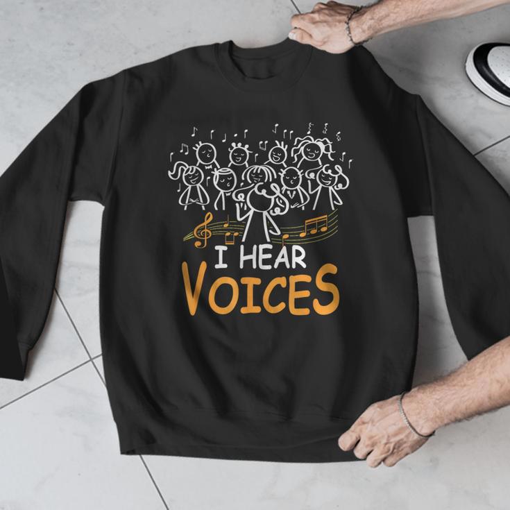 Choir Teacher I Hear Voices Chorister Church Choral Music Men Graphic Sweatshirt, funny design