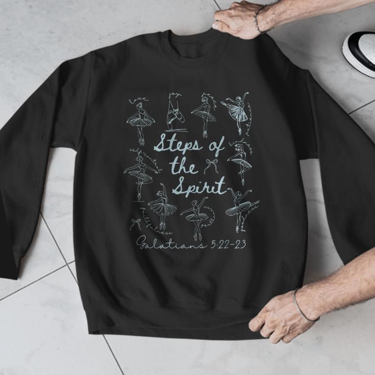 Christian Steps Of Spirit Bible Verse Ballet Dancer Teacher Men Graphic Sweatshirt, funny design