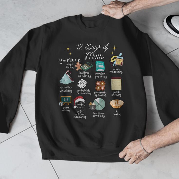Christmas 12 Days Of Math Math Teacher Xmas STEM STEMS Men Graphic Sweatshirt, funny design