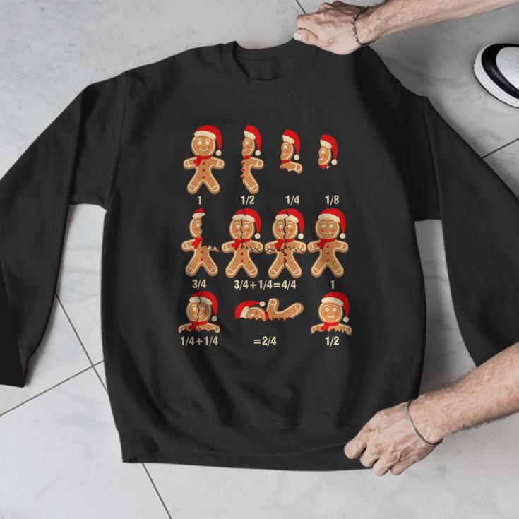 Christmas Math Teacher Equation Gingerbread With Santa Hat Men Women Men Graphic Sweatshirt, funny design