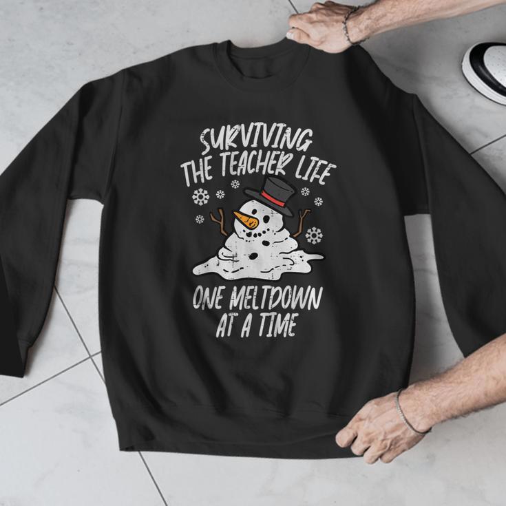 Christmas Surviving Teacher Life Meltdown Xmas Women Men Men Graphic Sweatshirt, funny design Christmas Surviving Teacher Life Meltdown Xmas Women Men Men Graphic Sweatshirt, funny design
