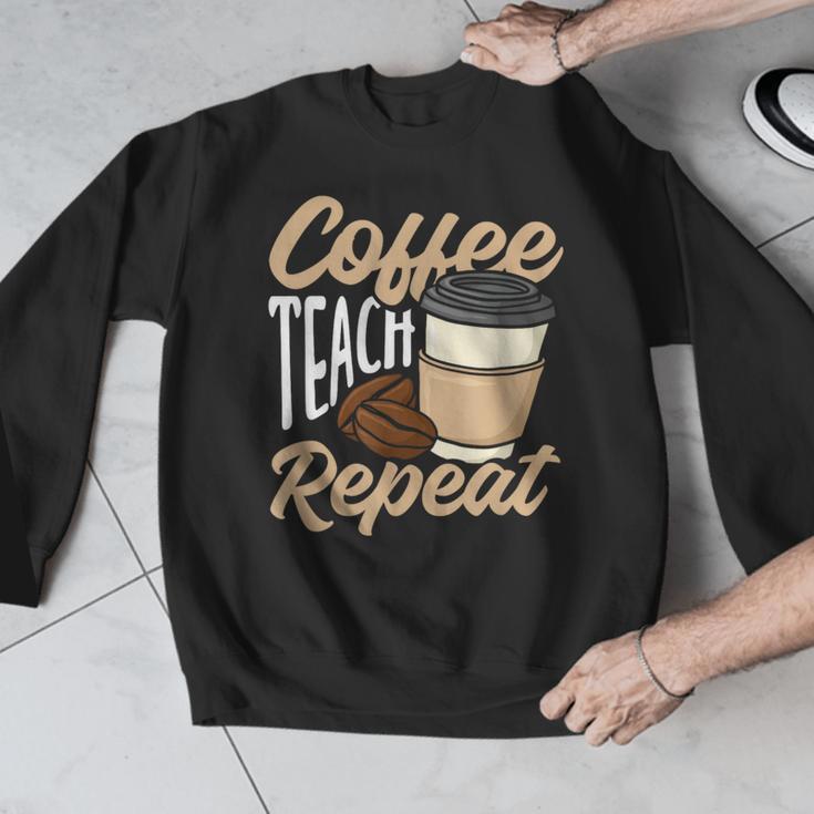 Coffee Teach Repeat Teacher Men Graphic Sweatshirt, funny design Coffee Teach Repeat Teacher Men Graphic Sweatshirt, funny design