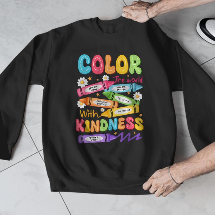 Color The World With Kindness Teachers Back To School Men Graphic Sweatshirt, funny design