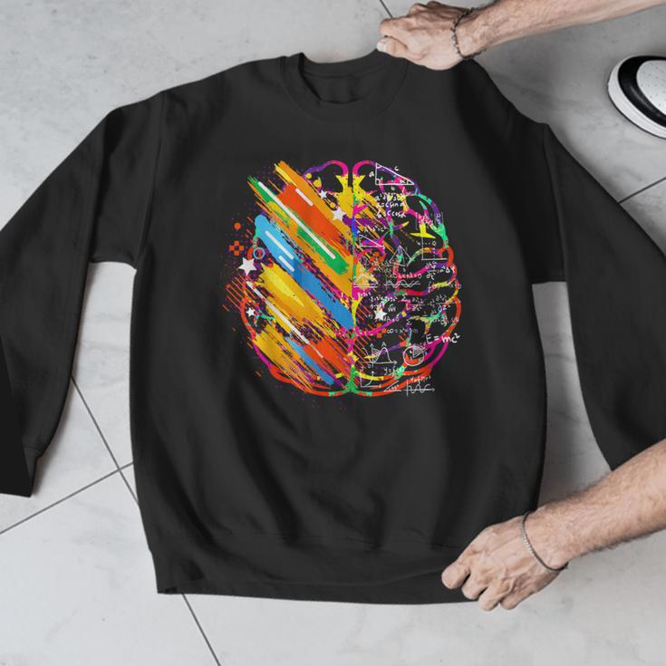Colorful Brain Art Teacher Artist Painter Student Men Graphic Sweatshirt, funny design Colorful Brain Art Teacher Artist Painter Student Men Graphic Sweatshirt, funny design