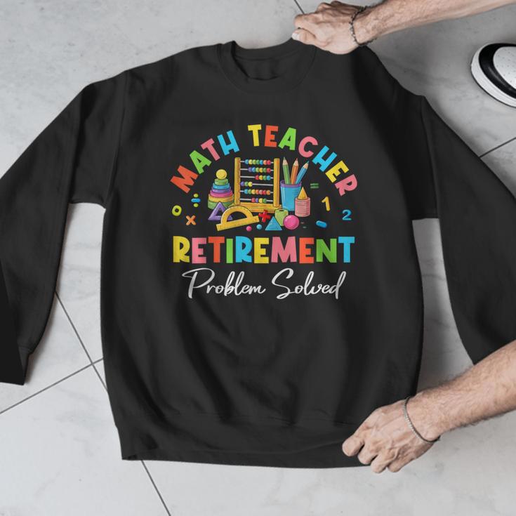 Colorful Math Teacher Retirement Solve The Problem Retired Men Graphic Sweatshirt, funny design Colorful Math Teacher Retirement Solve The Problem Retired Men Graphic Sweatshirt, funny design
