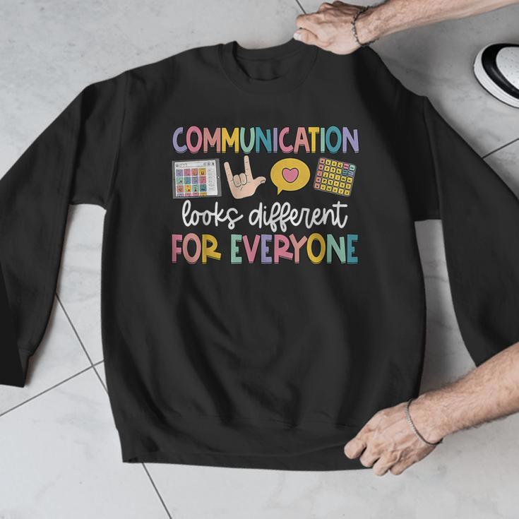 Communication Looks Different Tee Shirt Kids -Adults Teacher Animal Print Small Short Sleeve Classic Fit Crew Neck Polyester 100 Men Graphic Sweatshirt, funny design