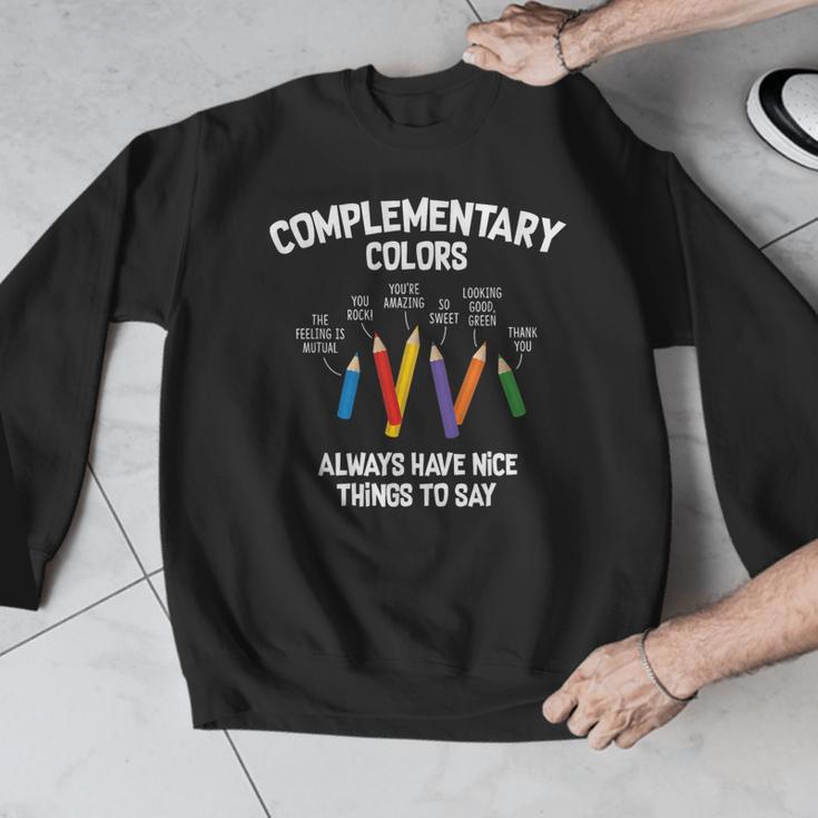 Complementary Colors Art Teacher Pun Shirt Men Graphic Sweatshirt, funny design Complementary Colors Art Teacher Pun Shirt Men Graphic Sweatshirt, funny design