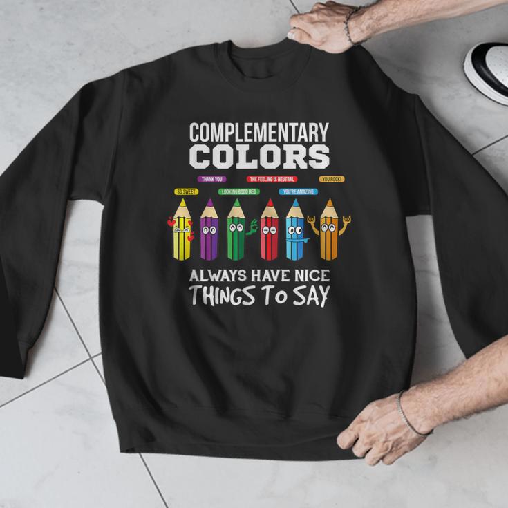 Complementary Colors Pun Artist Art Teacher T-Shirt Men Graphic Sweatshirt, funny design Complementary Colors Pun Artist Art Teacher T-Shirt Men Graphic Sweatshirt, funny design