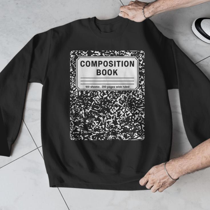 Composition Book Notebook Teachers Matching Group Halloween Men Graphic Sweatshirt, funny design Composition Book Notebook Teachers Matching Group Halloween Men Graphic Sweatshirt, funny design