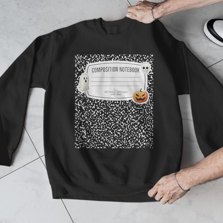 Composition Notebook Costume Adult Halloween For Teacher Men Graphic Sweatshirt, funny design Composition Notebook Costume Adult Halloween For Teacher Men Graphic Sweatshirt, funny design