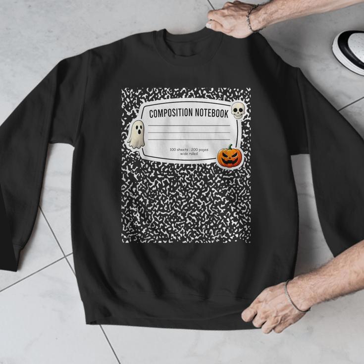 Composition Notebook Costume Adult Halloween For Teachers Men Graphic Sweatshirt, funny design Composition Notebook Costume Adult Halloween For Teachers Men Graphic Sweatshirt, funny design