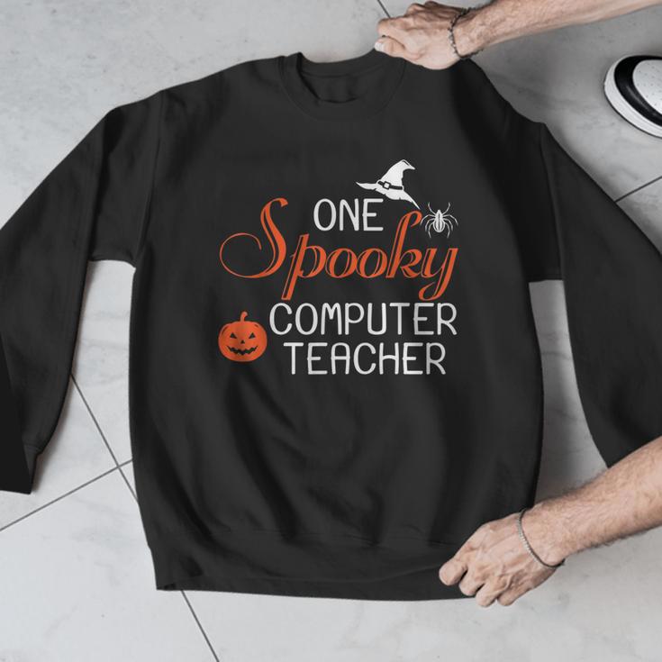 Computer Teacher Halloween Spooky Men Women Kids Men Graphic Sweatshirt, funny design