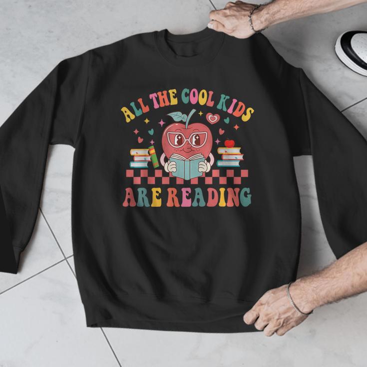 All The Cool Kids Are Reading Book Reading Teacher School Men Graphic Sweatshirt, funny design All The Cool Kids Are Reading Book Reading Teacher School Men Graphic Sweatshirt, funny design