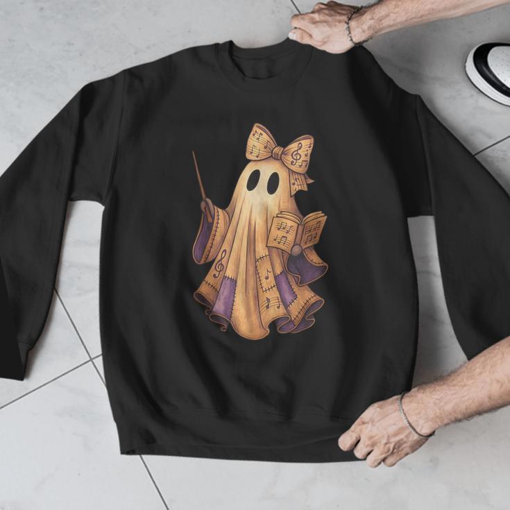 Coquette Music Note Patchwork Ghost Music Teacher Halloween Men Graphic Sweatshirt, funny design Coquette Music Note Patchwork Ghost Music Teacher Halloween Men Graphic Sweatshirt, funny design