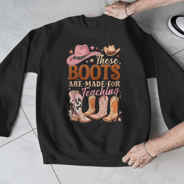 Cowboy Teacher These Boots Are Made-For Teaching School Men Graphic Sweatshirt, funny design Cowboy Teacher These Boots Are Made-For Teaching School Men Graphic Sweatshirt, funny design