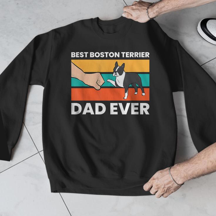 Cute Boston Terrier Best Boston Terrier Dad Ever Men Graphic Sweatshirt, Boston Terrier Dad Gifts, funny design