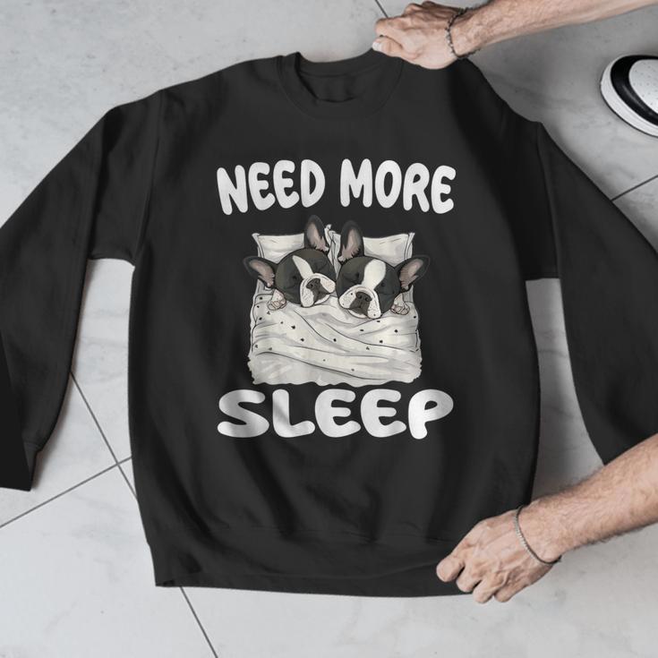 Cute Boston Terrier Need More Sleep Pajamas Nightgown Men Graphic Sweatshirt, funny design