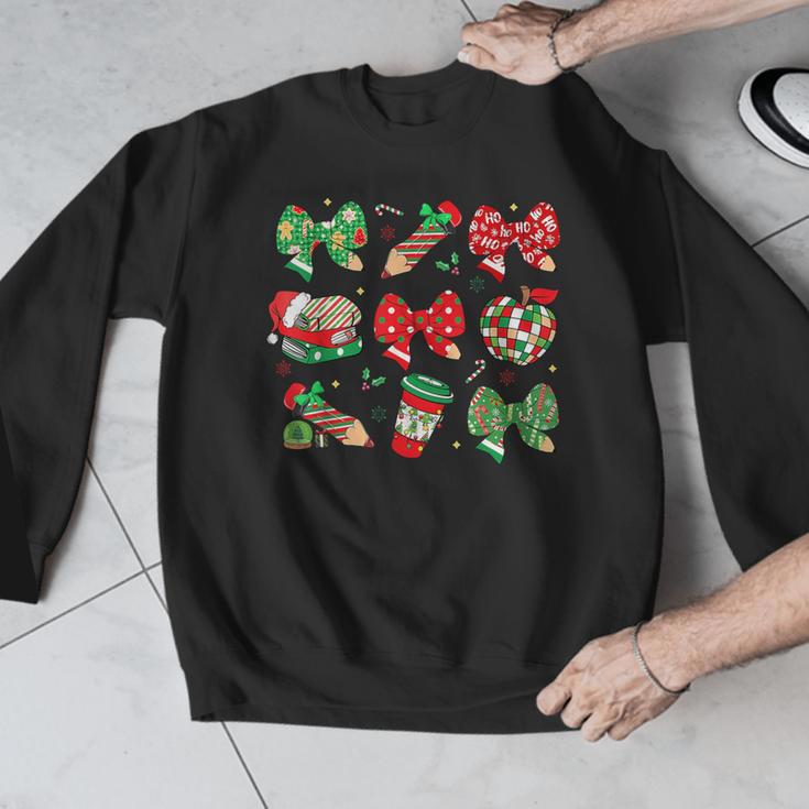 Cute Coquette Pencil Bow Christmas School Teacher Student Men Graphic Sweatshirt, funny design Cute Coquette Pencil Bow Christmas School Teacher Student Men Graphic Sweatshirt, funny design