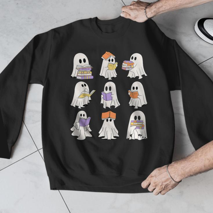 Cute Ghost Reading Books Teacher Halloween Reading Men Women Kids Men Graphic Sweatshirt, funny design Cute Ghost Reading Books Teacher Halloween Reading Men Women Kids Men Graphic Sweatshirt, funny design