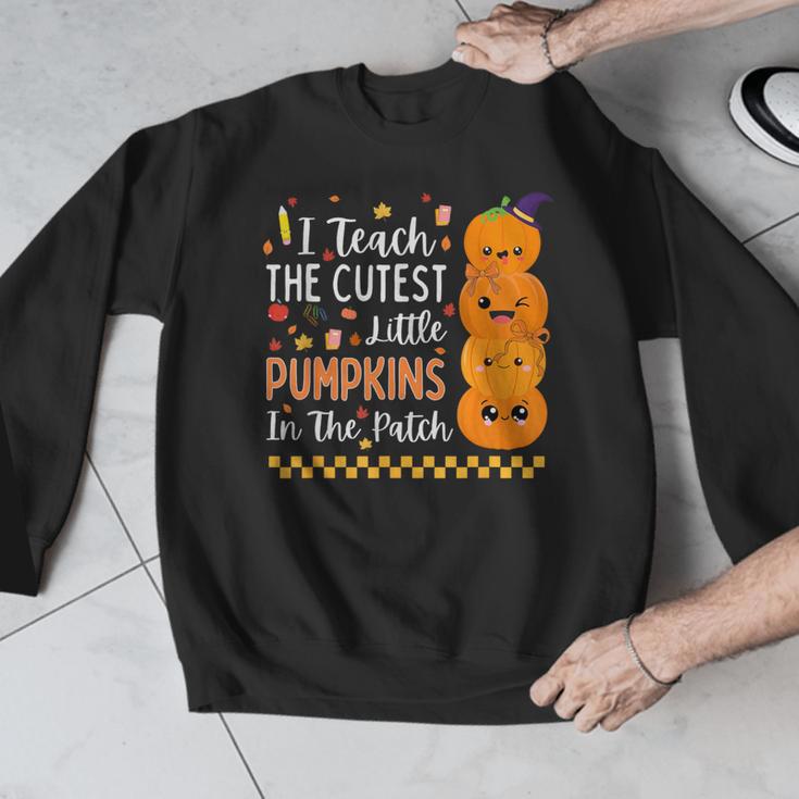 Cute Teacher Halloween For Women Men Teacher Pumpkin Men Graphic Sweatshirt, funny design