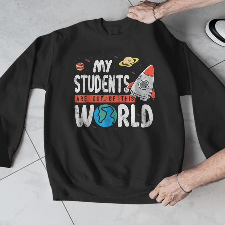 Cute Teacher My Students Are Out Of This World Space Men Women Kids Men Graphic Sweatshirt, funny design