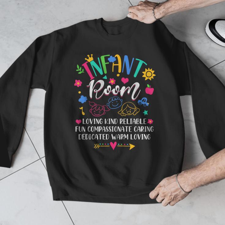 Daycare Provider Loving Kind Reliable Infant Room Teacher Men Graphic Sweatshirt, funny design Daycare Provider Loving Kind Reliable Infant Room Teacher Men Graphic Sweatshirt, funny design