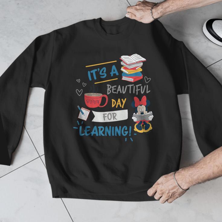 Disney Minnie Mouse Beautiful Day For Learning Teacher's Day Men Graphic Sweatshirt, funny design Disney Minnie Mouse Beautiful Day For Learning Teacher's Day Men Graphic Sweatshirt, funny design