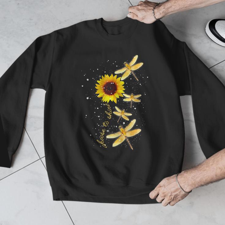 Dragonfly Sunflower Teacher Growth Mindset Choose To Shine Men Graphic Sweatshirt, funny design Dragonfly Sunflower Teacher Growth Mindset Choose To Shine Men Graphic Sweatshirt, funny design