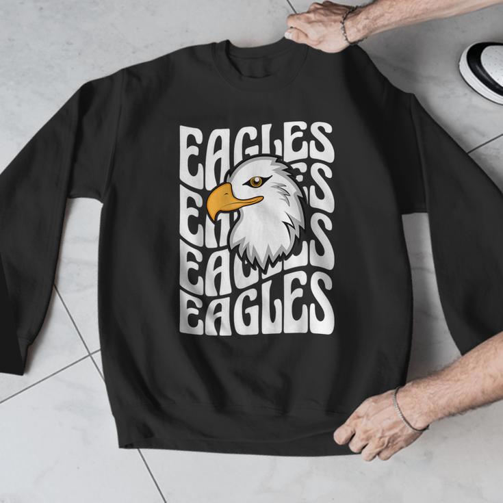 Eagles School Sports Fan Team Spirit Teacher Parent Student Men Graphic Sweatshirt, funny design