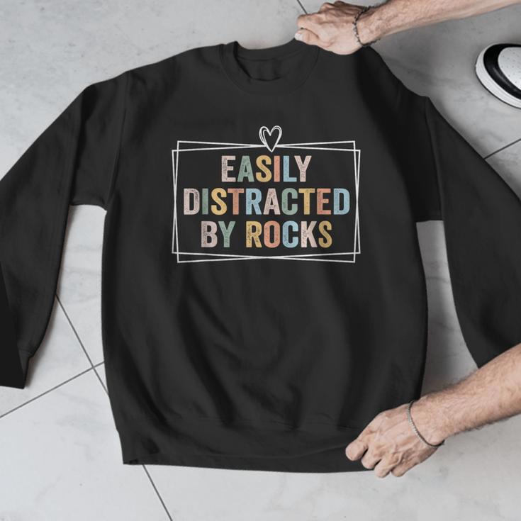Easily Distracted By Rocks Geology Teacher Men Graphic Sweatshirt, funny design Easily Distracted By Rocks Geology Teacher Men Graphic Sweatshirt, funny design
