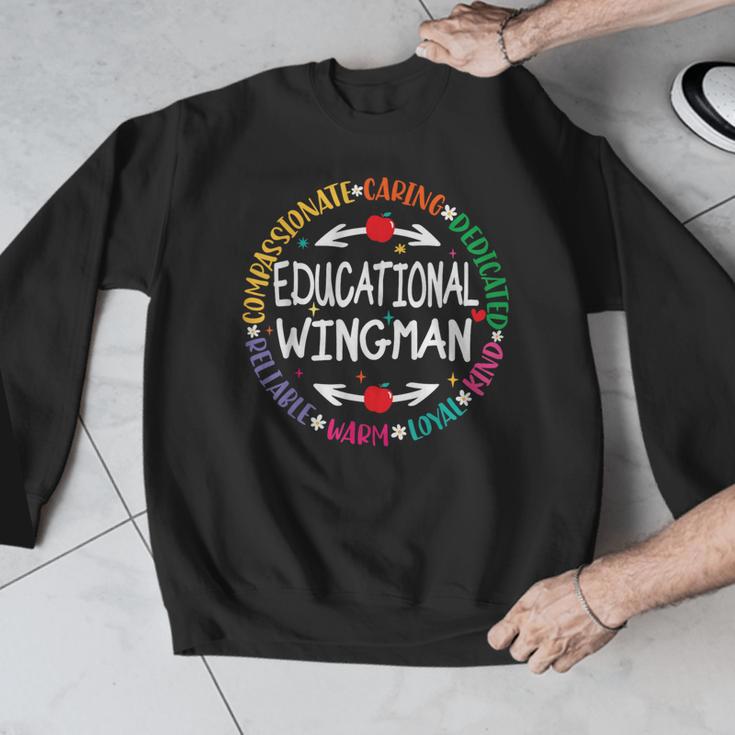 Educational Wingman Assistant Teaching a School Teacher Aide Men Graphic Sweatshirt, funny design Educational Wingman Assistant Teaching a School Teacher Aide Men Graphic Sweatshirt, funny design