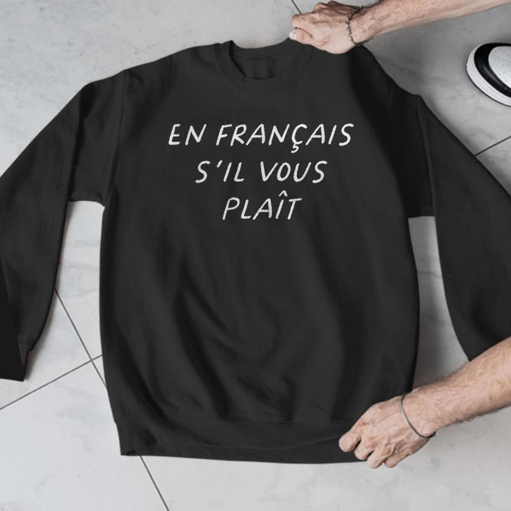 En Francais S'Il Vous Plait French Teacher Back To School Men Graphic Sweatshirt, funny design