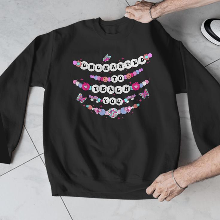 Enchanted To Teach You Bracelet Teacher Back To School Men Graphic Sweatshirt, funny design