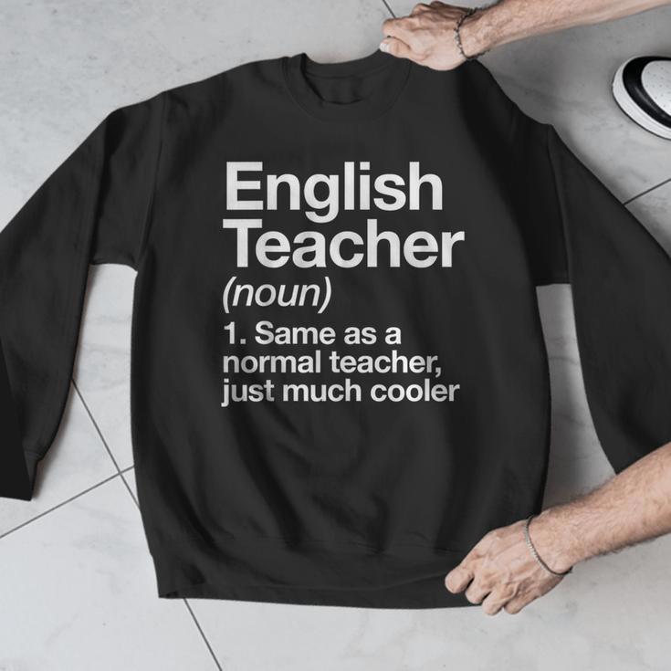 English Teacher Definition Back To School First Day Men Graphic Sweatshirt, English Teacher Gifts, funny design