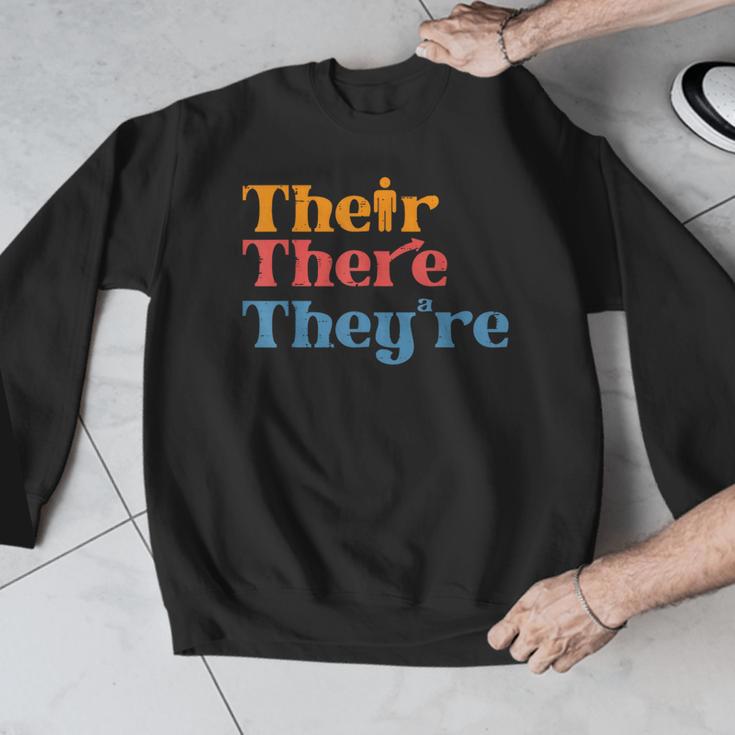 English Teacher Their There Theyre Grammar Men Women Men Graphic Sweatshirt, English Teacher Gifts, funny design