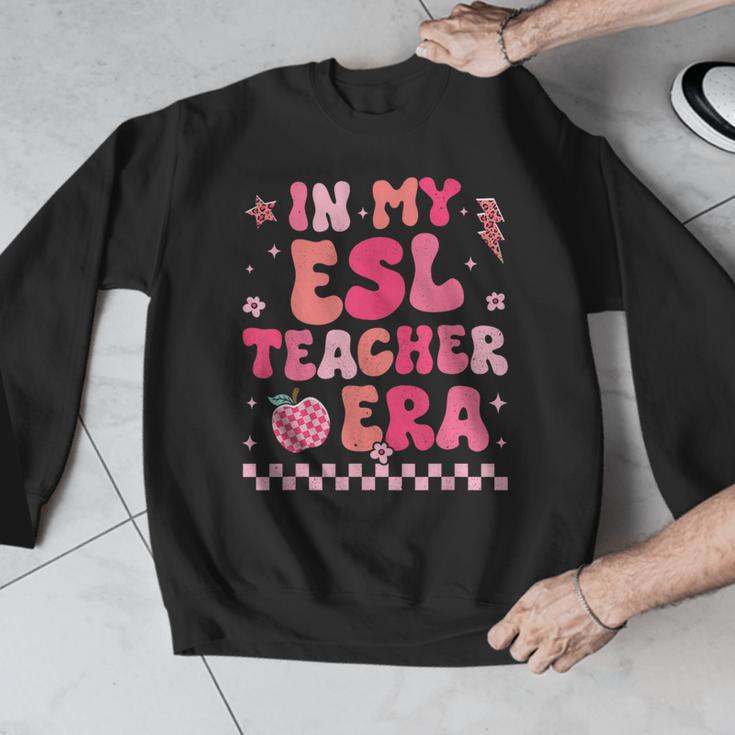 In My Esl Teacher Era Back To School ESL Teacher Groovy Men Graphic Sweatshirt, Esl Teacher Gifts, Groovy Teacher Gifts, funny design