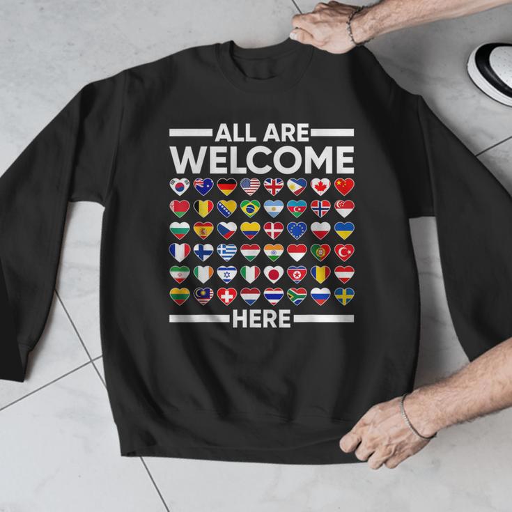 ESL Teacher All Are Welcome Here For Worlds Virtual Teachers Men Graphic Sweatshirt, Esl Teacher Gifts, funny design ESL Teacher All Are Welcome Here For Worlds Virtual Teachers Men Graphic Sweatshirt, Esl Teacher Gifts, funny design