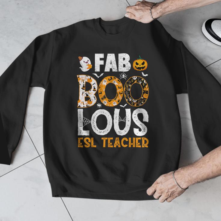Faboolous ESL ESOL Teacher Spooky Teacher Halloween Costume For Men Women Men Graphic Sweatshirt, Esl Teacher Gifts, funny design