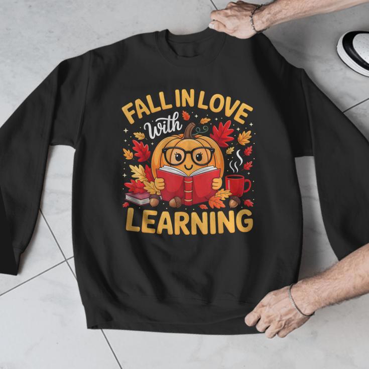 Fall In Love With Learning Pumpkin Thanksgiving Teacher Fall Men Graphic Sweatshirt, funny design Fall In Love With Learning Pumpkin Thanksgiving Teacher Fall Men Graphic Sweatshirt, funny design