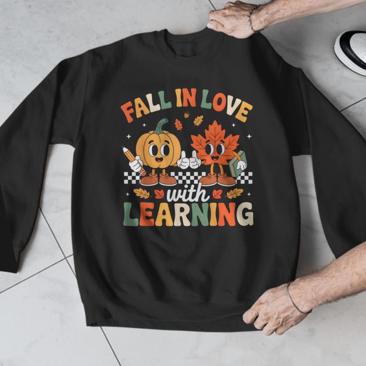 Fall In Love With Learning Shirt Autumn Thanksgiving Teacher Men Graphic Sweatshirt, funny design Fall In Love With Learning Shirt Autumn Thanksgiving Teacher Men Graphic Sweatshirt, funny design