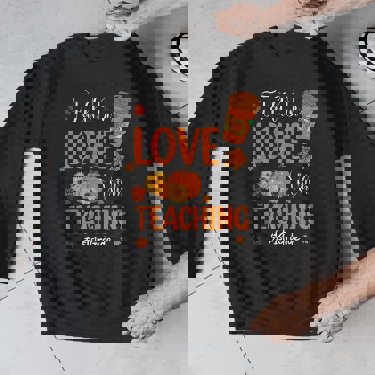 Fall In Love With Teaching 1st Grade Teacher Thanksgiving For Men Women Girls Kids Men Graphic Sweatshirt, funny design