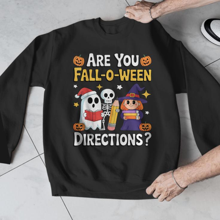 Are You Fall O Ween Directions Halloween Teacher Ghost Men Graphic Sweatshirt, funny design Are You Fall O Ween Directions Halloween Teacher Ghost Men Graphic Sweatshirt, funny design