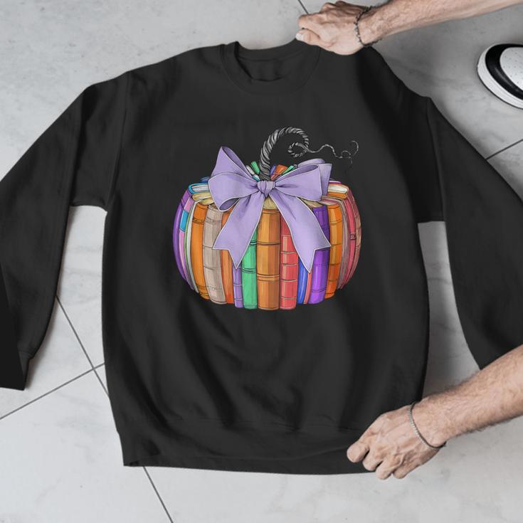 Fall Pumpkin Books Lover Halloween Teacher Teaching Staff Men Graphic Sweatshirt, funny design