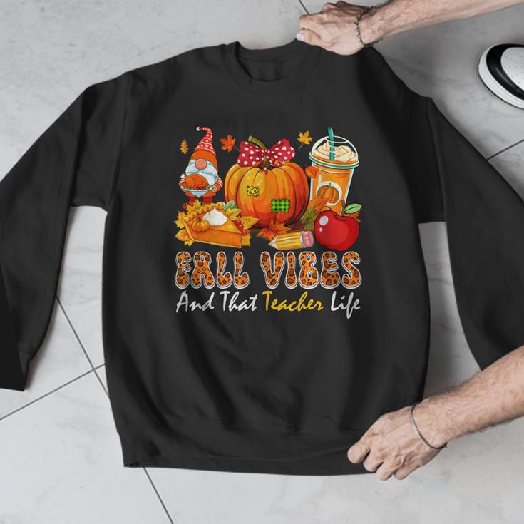 Fall Vibes Costume Teacher Thanksgiving Leopard Gnome Men Graphic Sweatshirt, funny design Fall Vibes Costume Teacher Thanksgiving Leopard Gnome Men Graphic Sweatshirt, funny design