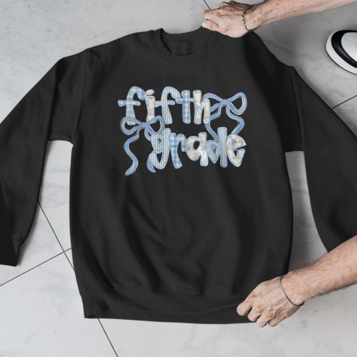 Fifth Grade Team Coquette Bow 5th Grade Teacher Girl Kid Men Graphic Sweatshirt, funny design