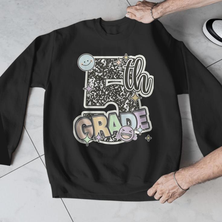 First Day Of Fifth Grade Composition Notebook Teacher Men Graphic Sweatshirt, First Grade Teacher Gifts, funny design