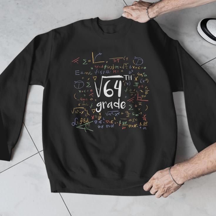 First Day Of School 8th Grade Square Root Of 64 Math Teacher Men Graphic Sweatshirt, First Grade Teacher Gifts, funny design First Day Of School 8th Grade Square Root Of 64 Math Teacher Men Graphic Sweatshirt, First Grade Teacher Gifts, funny design