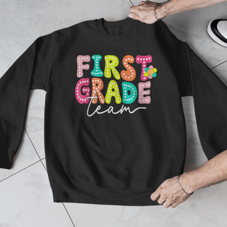 First Grade Team Teacher Back To School 1st Grade Squad Kids Men Graphic Sweatshirt, First Grade Teacher Gifts, funny design